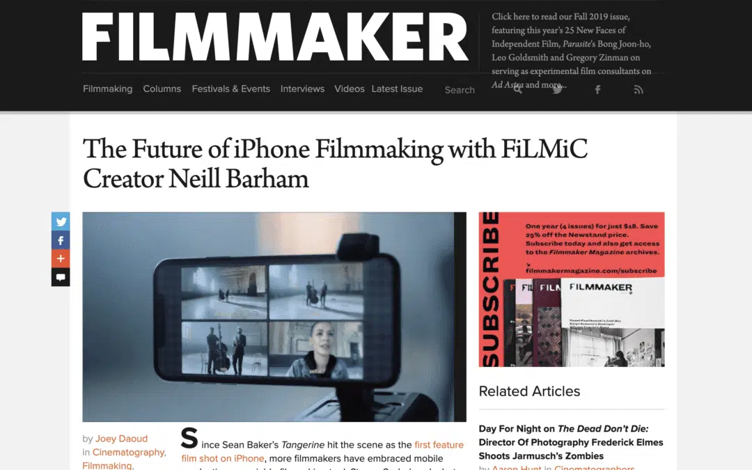 Discussing the Future of iPhone Filmmaking with FiLMiC Pro Creator